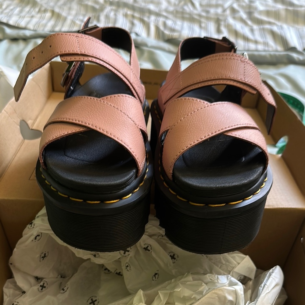 Dr. Martens Pink Strappy Platform Sandals 5 - Picture 8 of 13